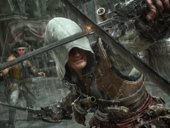ac black flag resynced hero image showing edward parrying an enemy