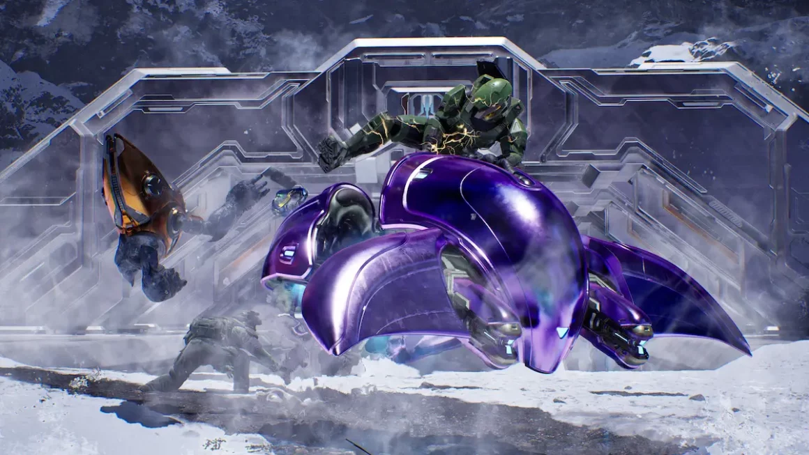 halo campaign evolved screenshot chief kicks a grunt from a ghost